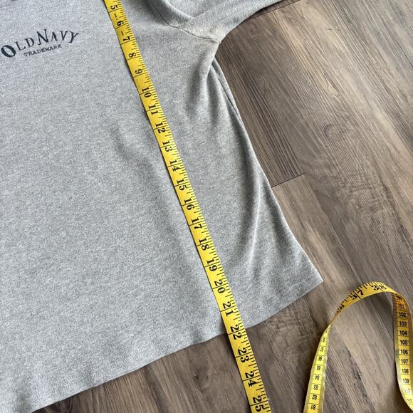 Vintage Y2K Old Navy T-Shirt Men's Size M Gray Mall Core - Picture 5 of 6
